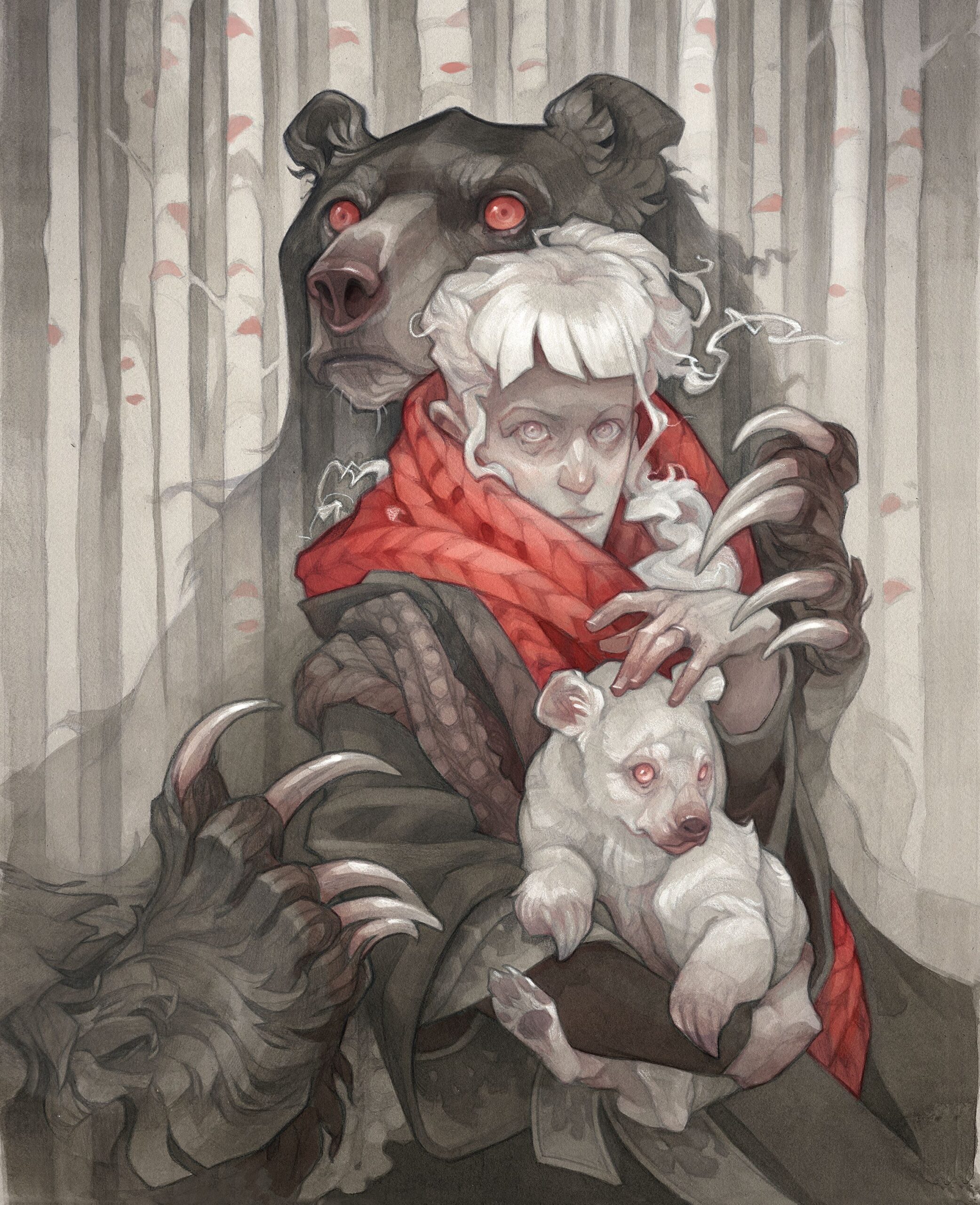 Add digital colours to pencil drawings