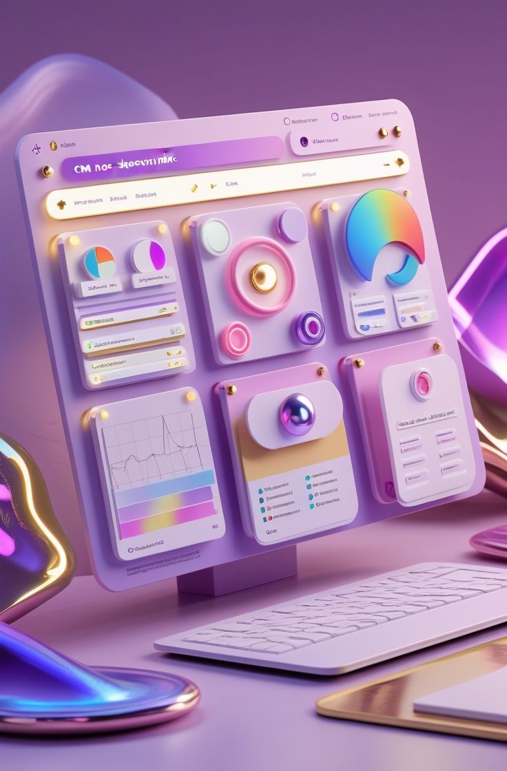 Vibrant 3D UI Kit — Purple Gradient & Glassmorphism for SaaS