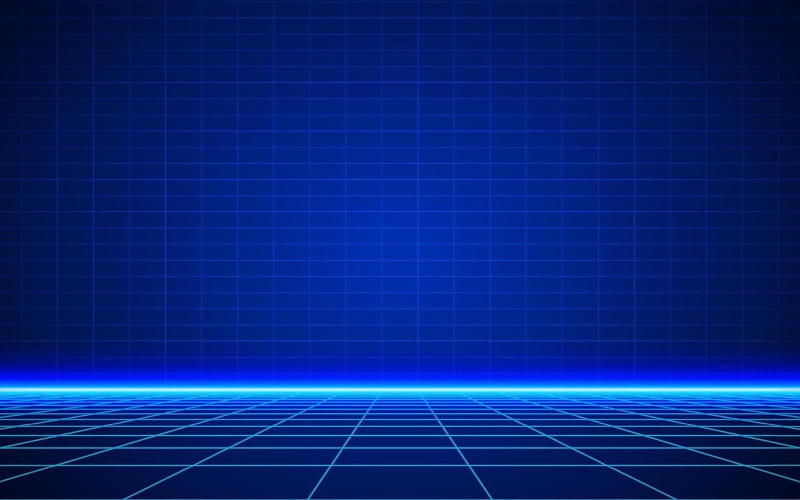 Download Futuristic technological grid background. Digital futurist cyber space design, cyberpunk technology, Virtual reality, science fiction matrix, science light perspective wallpaper, vector illustration for free