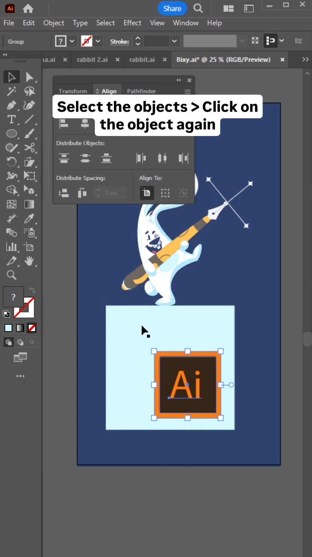 Normally if you select your objects and align, they will be aligned to the artboard.