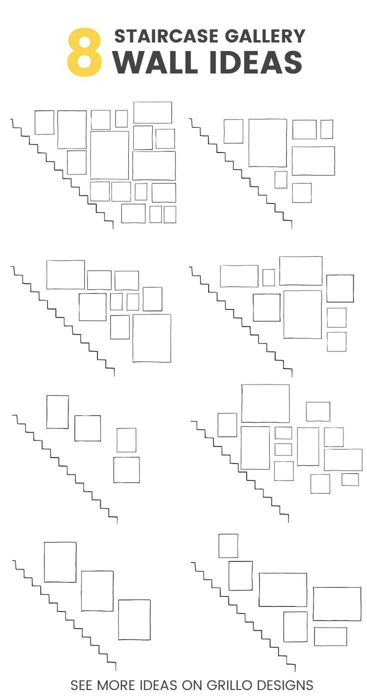 Staircase Gallery Wall : How to Hang and Arrange Art • Grillo Designs