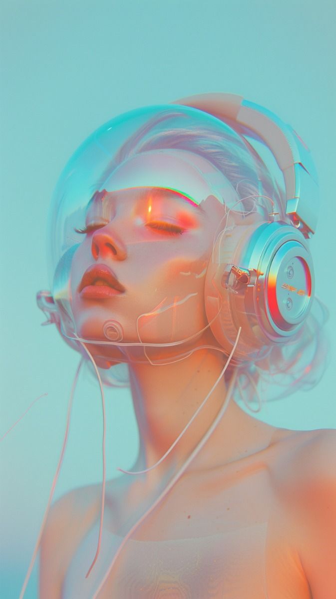 Future Ready: Iridescent Cyberpunk Headgear