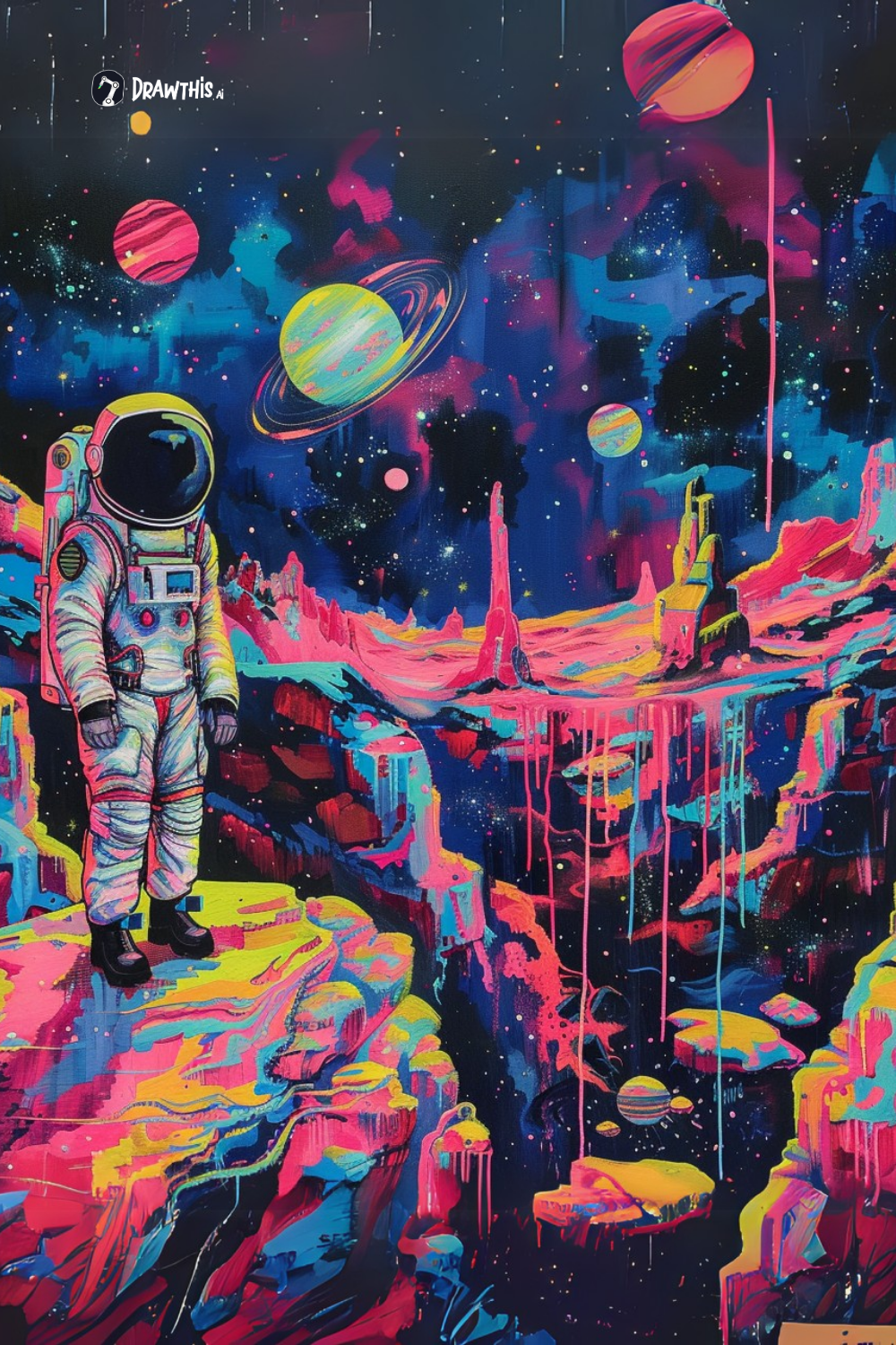 Cosmic Odyssey: A Neon Dream Beyond Worlds