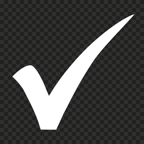 HD White Tick Mark Icon Transparent Background