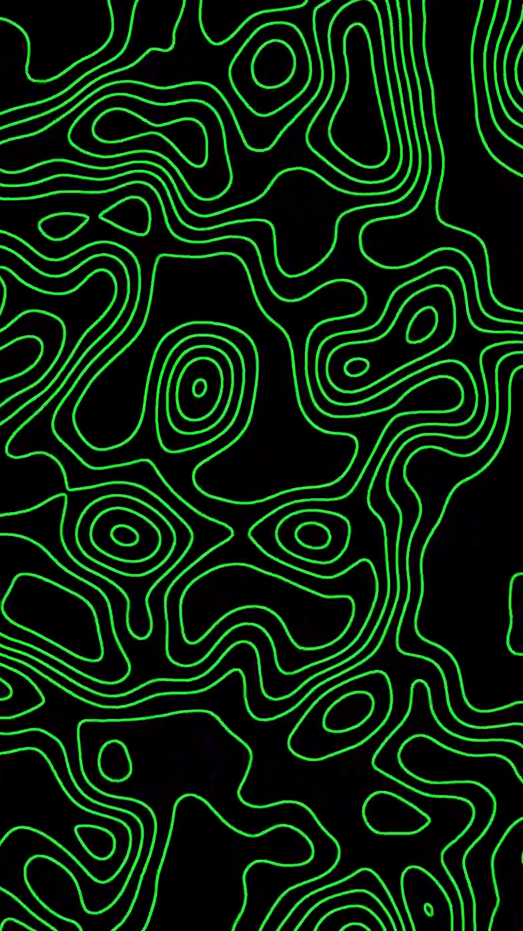 Neon Green Topography – Motion Background
