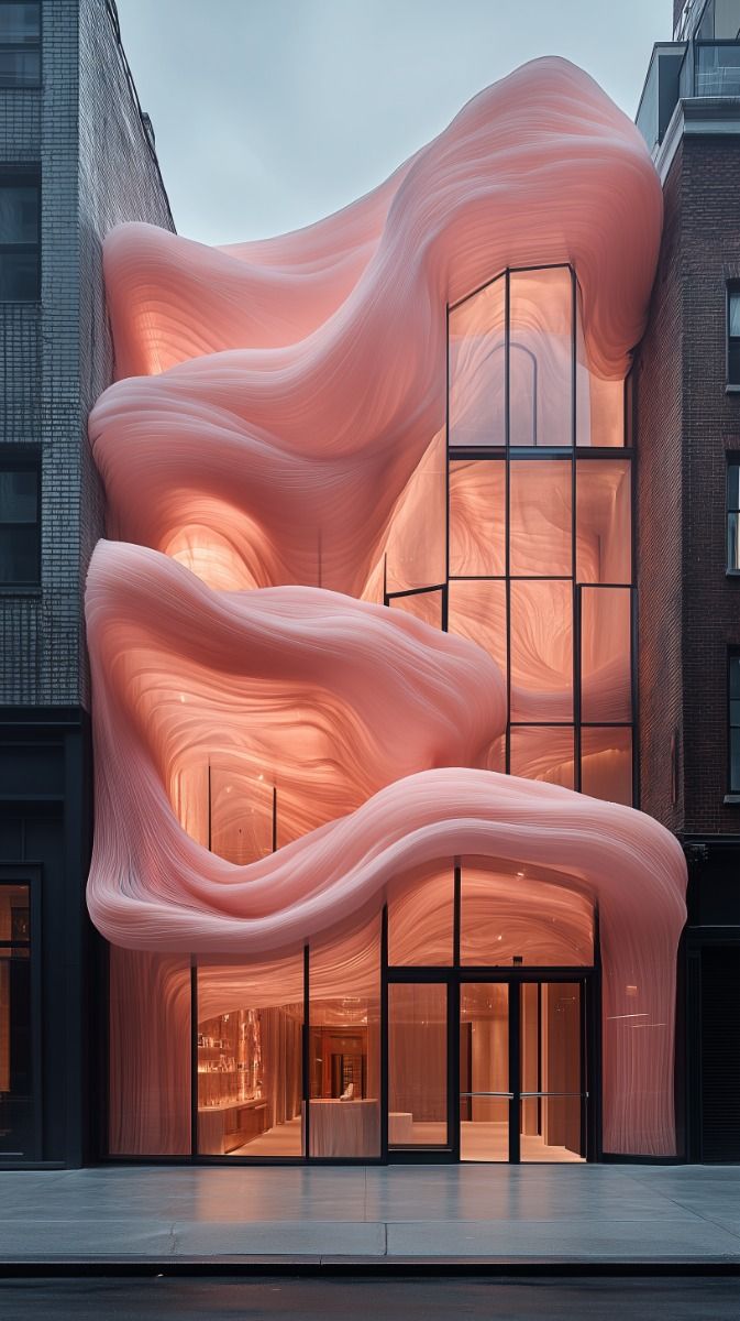 sculptural facade