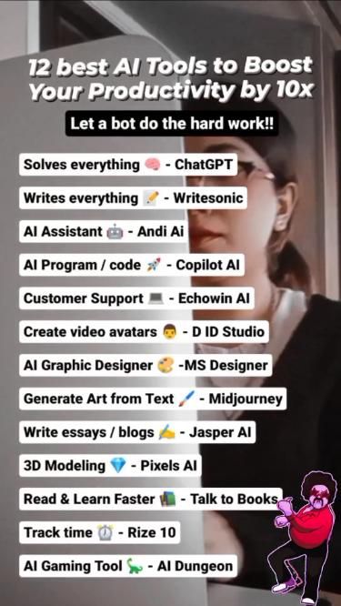 12 best AI Tools to Boost Your Productivity by 10x 🚀🤖💯 Let a boy do the hard work for you💡