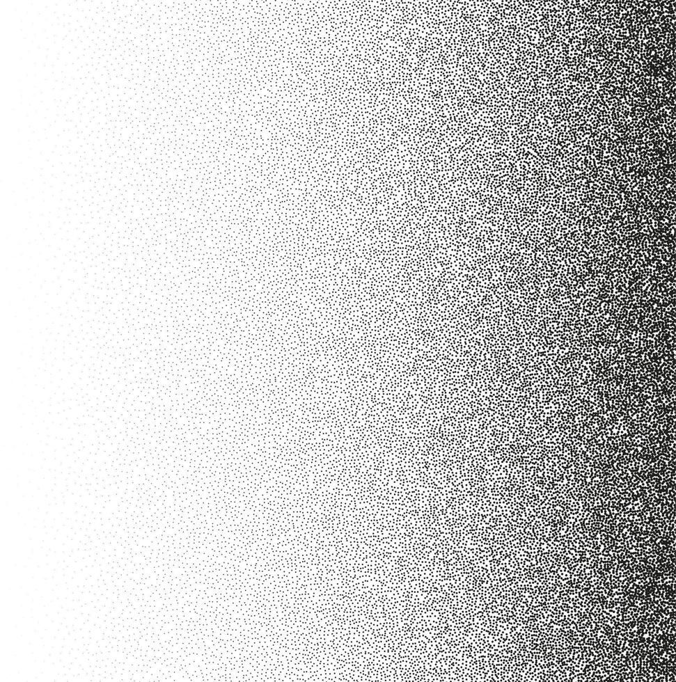 Noise gradient texture grain dot stipple vector background black pattern. Grunge fade do