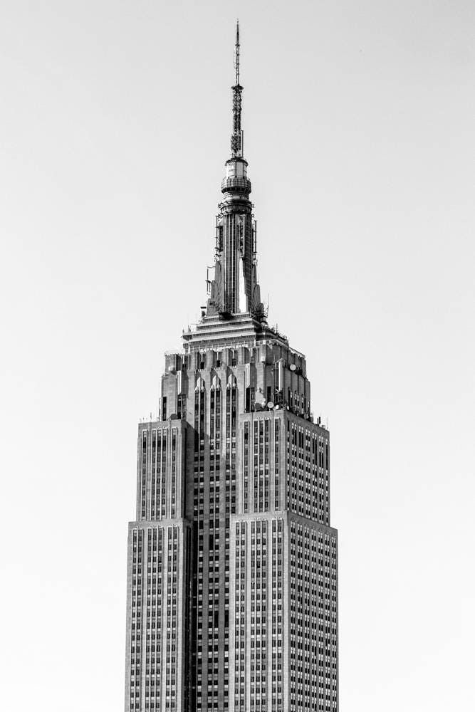 New York Photography – Empire State Building, Big Apple, Manhattan, I Love NY, NYC, Midtown, New York 8×12 photo noir et blanc