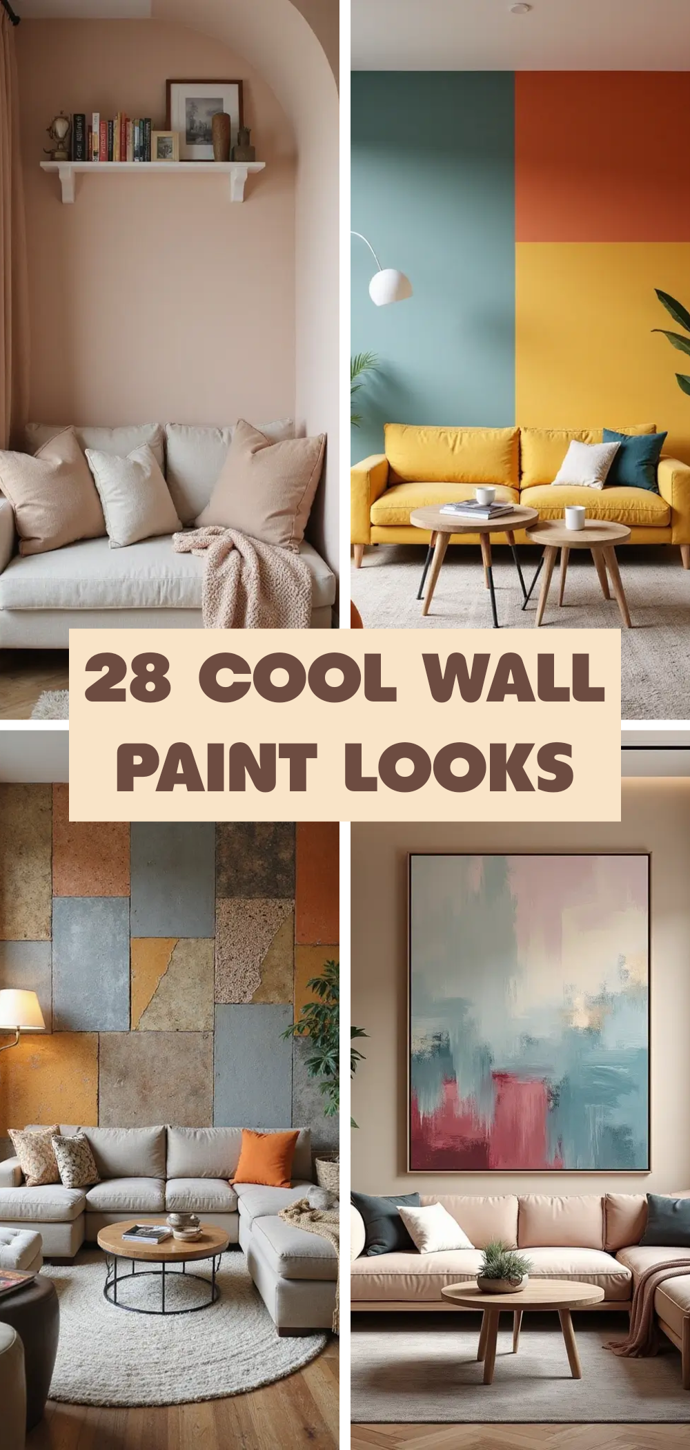 28 Refreshing Living Room Wall Painting Ideas