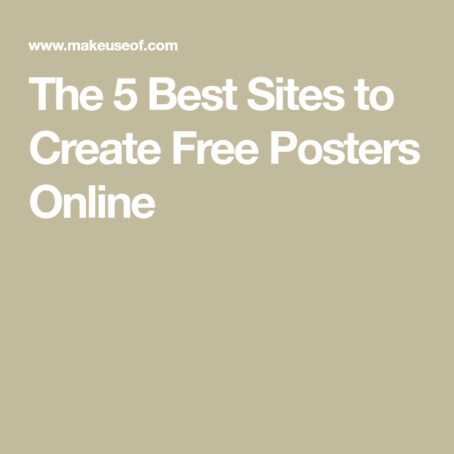 The 5 Best Sites to Create Free Posters Online