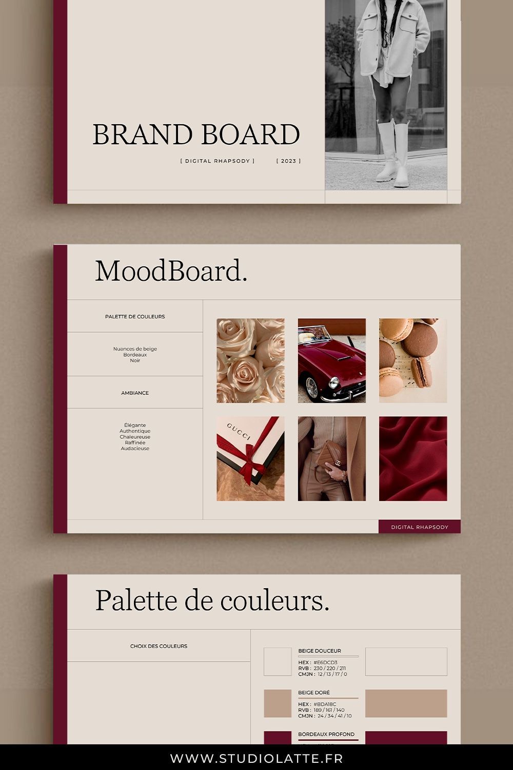 Identité visuelle élégante, raffinée et audacieuse | Studio Latté