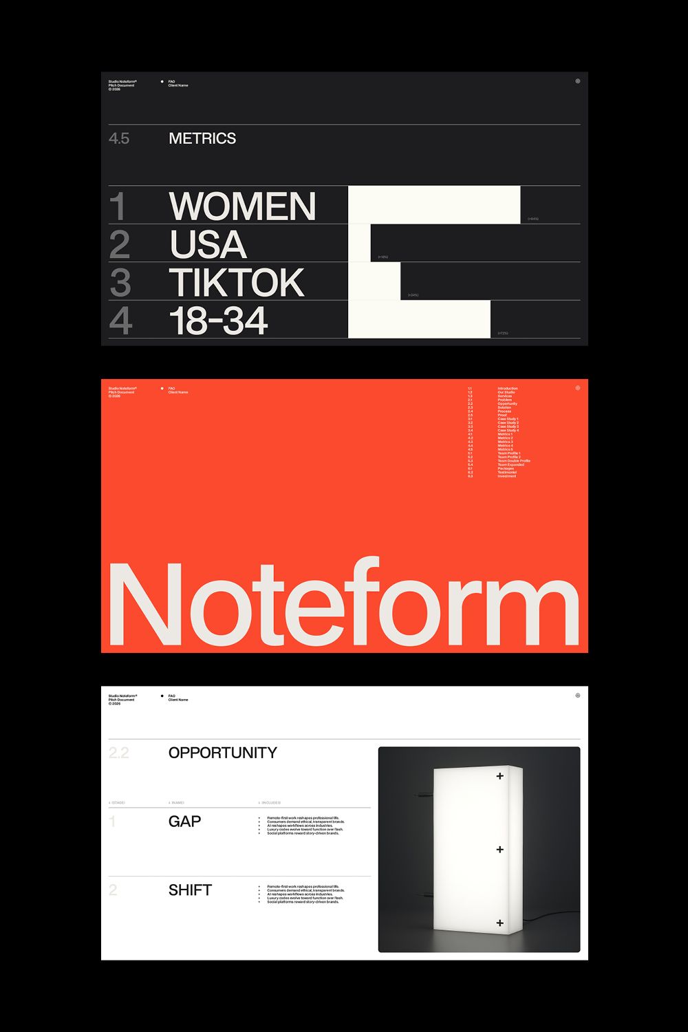 Studio Noteform – Introducing Pitch Goods