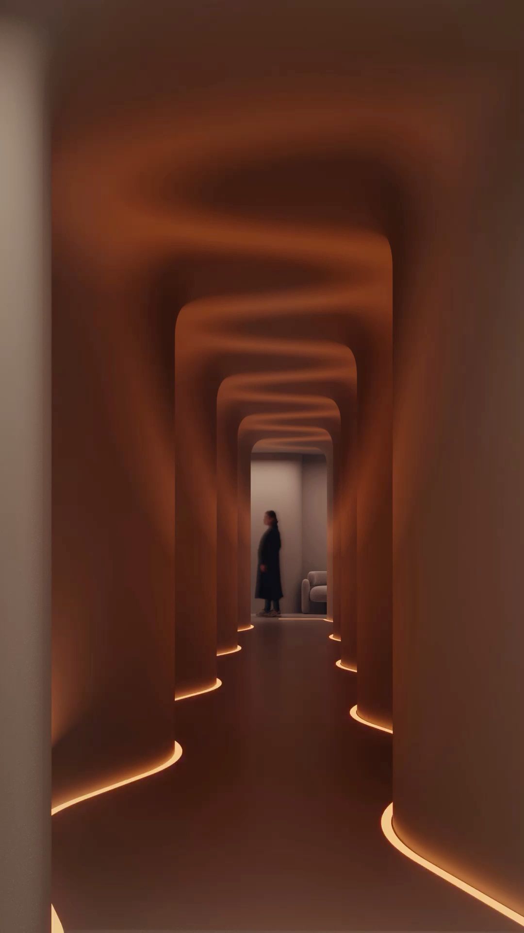 Futuristic Corridor by MAKHNO Studio