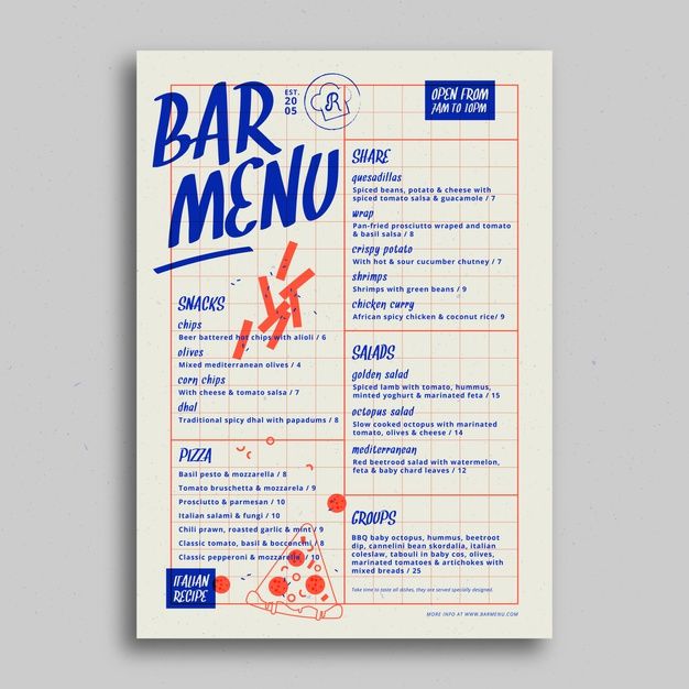 Colorful restaurant menu template | Premium Vector