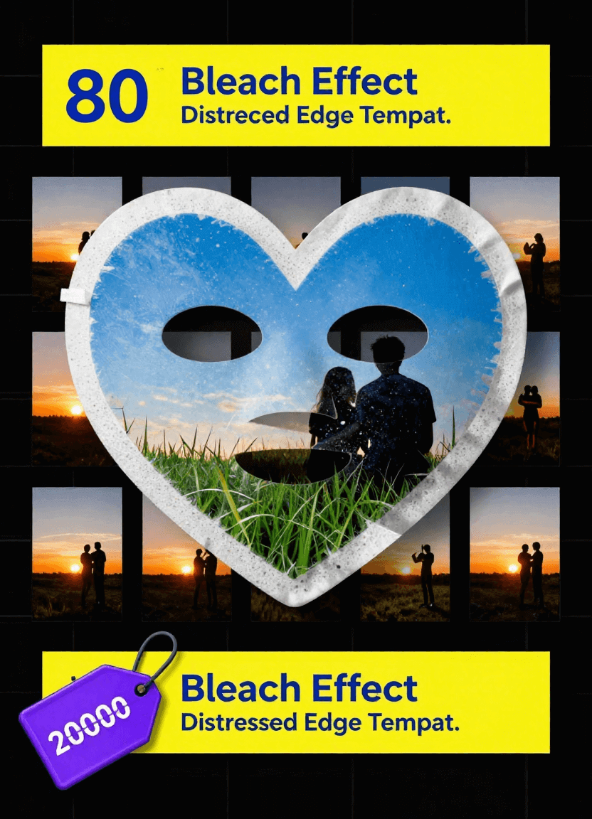 Gratuit 80 modèles effet bleach bords usés pour couvertures, printables et KDP