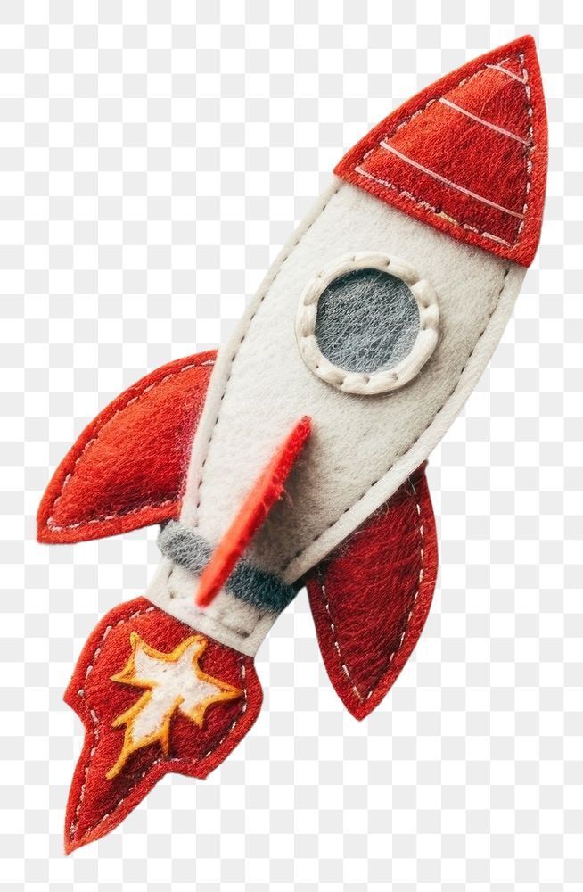 Download premium png of PNG  Handmade felt rocket ship toy by Busbus about png sticker, spacecr