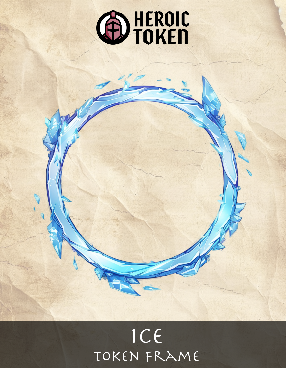Ice Token Frame for VTT and TTRPG