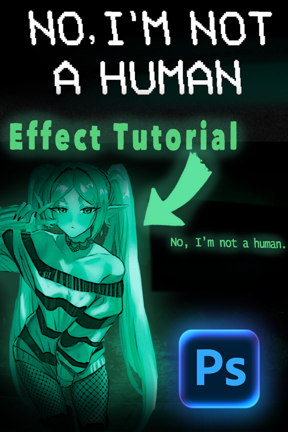 No I’m Not A Human Visual Effect Tutorial for Adobe Photoshop | Beginner & Creative Inspiration