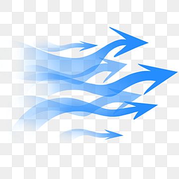 Air Flow Clipart Transparent Background, Blue Air Flow Gradient Arrow, Airflow, Blue, Arrow PNG Image For Free Download