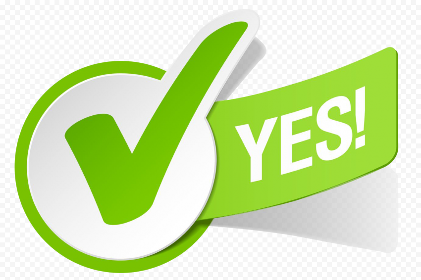 HD Yes Tick Mark Icon Symbol Illustration PNG