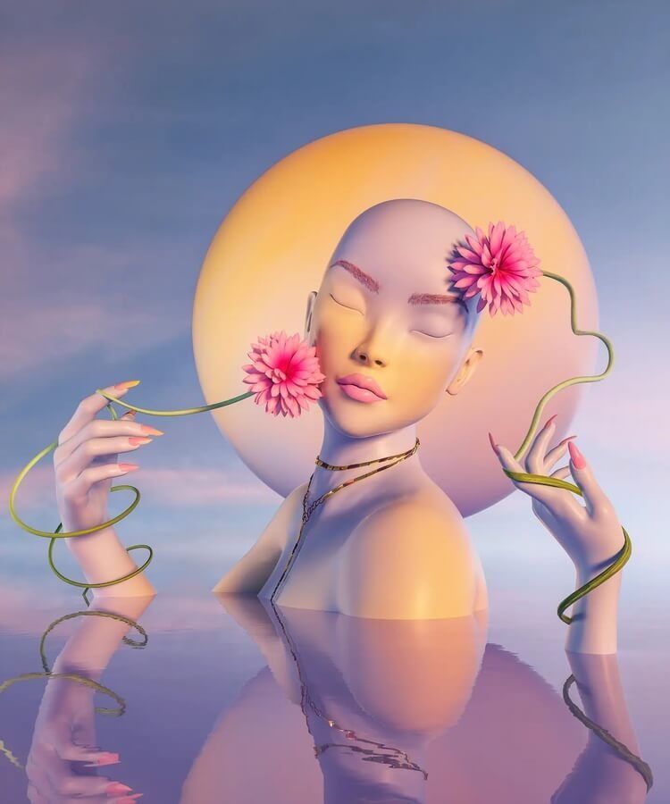 Serene Digital Art World