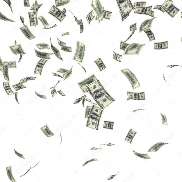 Dinheiro dólar caindo | Foto Premium