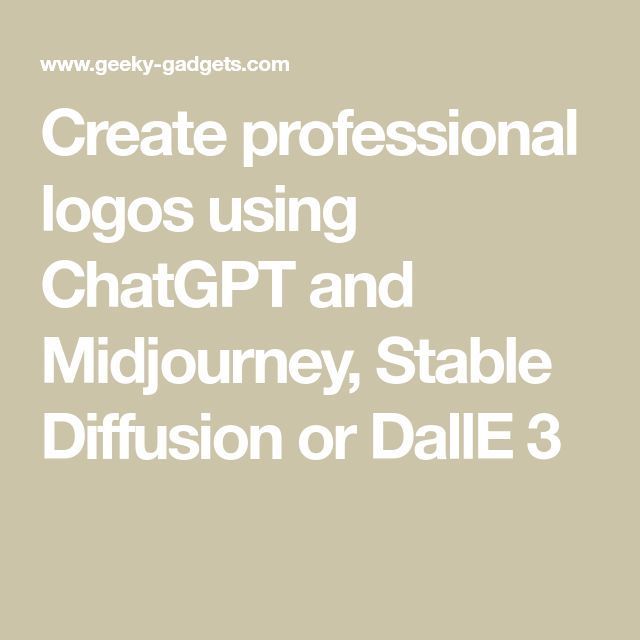 Design Pro Logos with AI: ChatGPT & Image Generators