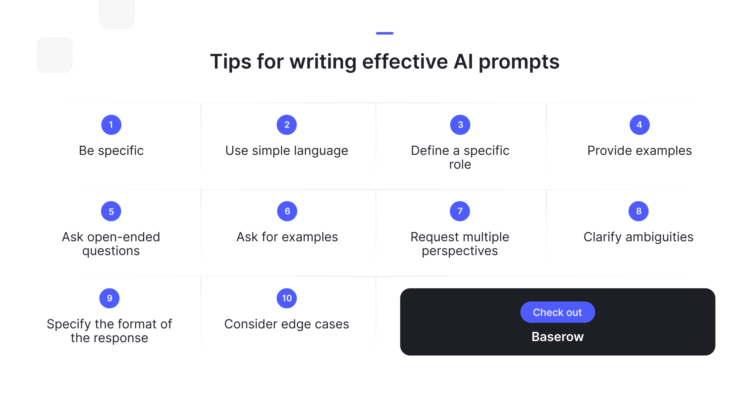 10 tips for writing effective AI prompts